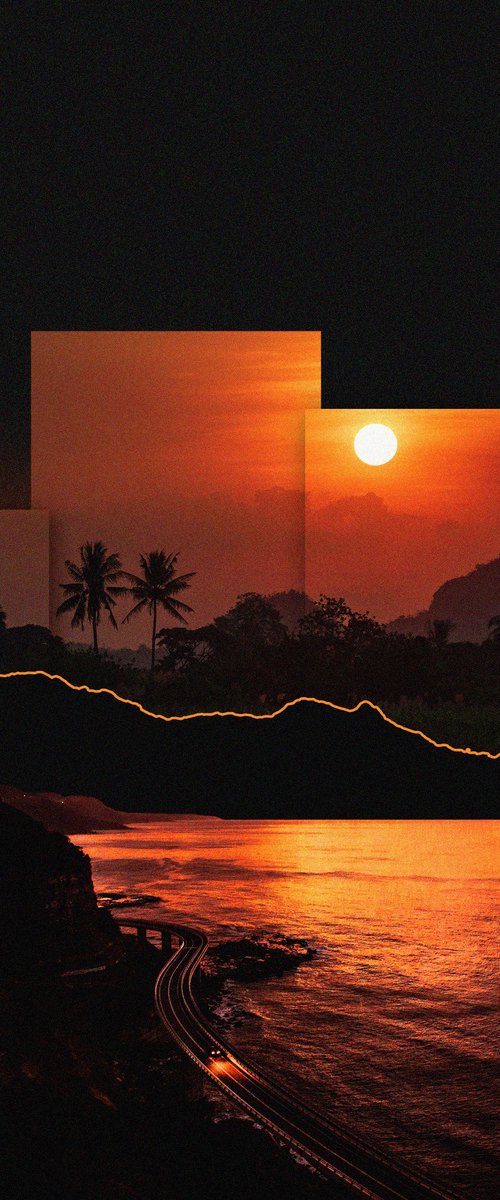Afterglow l Surreal Sunset Art Print by Darius
