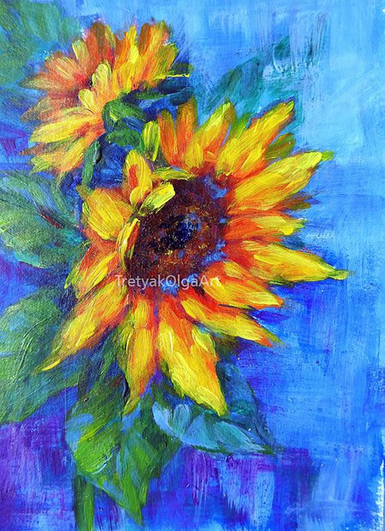 RESERVED for L.G./ Motley Grass & Joyful Sunflowers