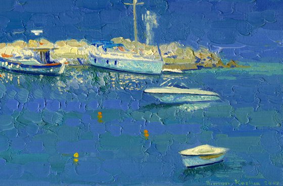 Yachts in the port of Bali