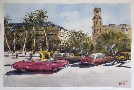 Old cars in Havana (large format)