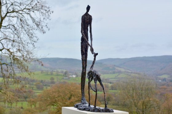 "Girl and Fawn" Trust in Foundry Bronze metal