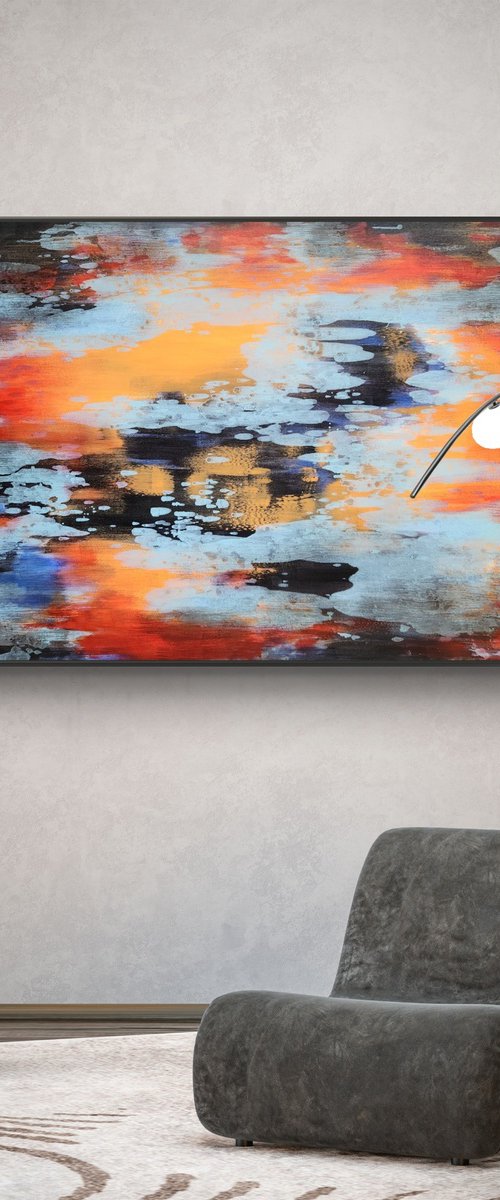 GLEAM IV - Contemporary Abstract Painting by Orvvet