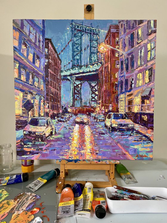 Manhattan Bridge, DUMBO Street View, New York