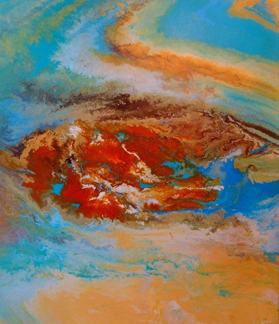 Landscape Abstract Painting  "Sunny Day"