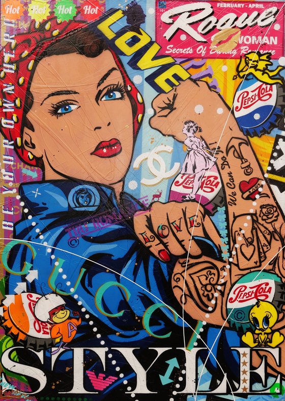 Rosie Styling 140cm x 100cm Textured Urban Pop Art