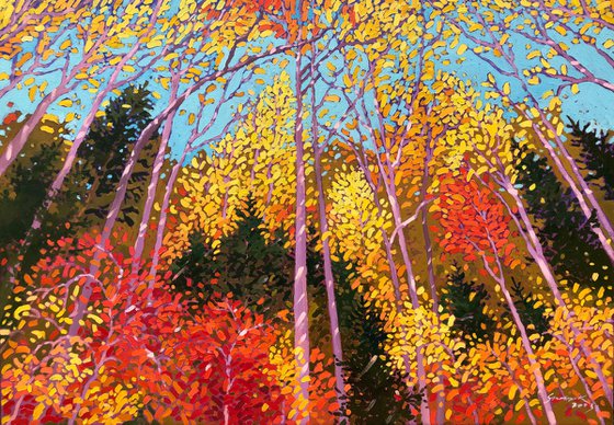 Dancing leaves. Fall