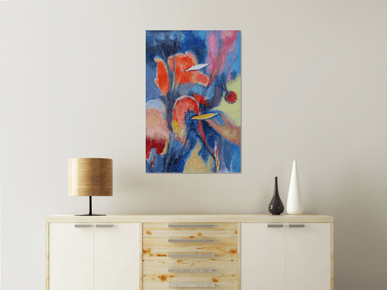 Composition with Red Sun