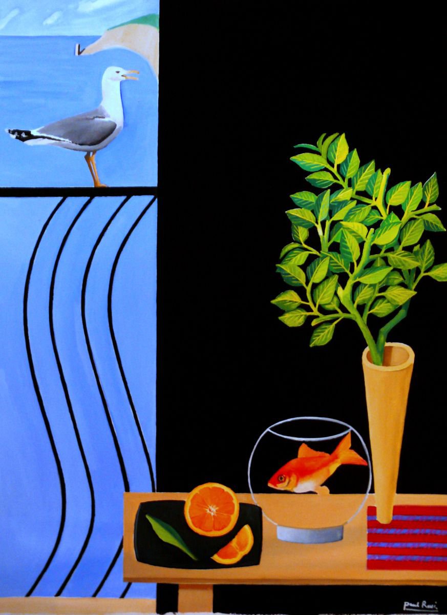 Still-Life with goldfish by Paul Rossi