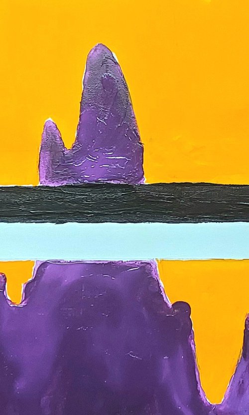 abstract #2 yellow purple by Colin Ross Jack