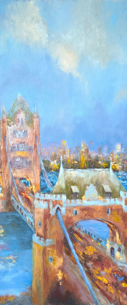 Evening Tower Bridge by Svetlana Grishkovec-Kiisky