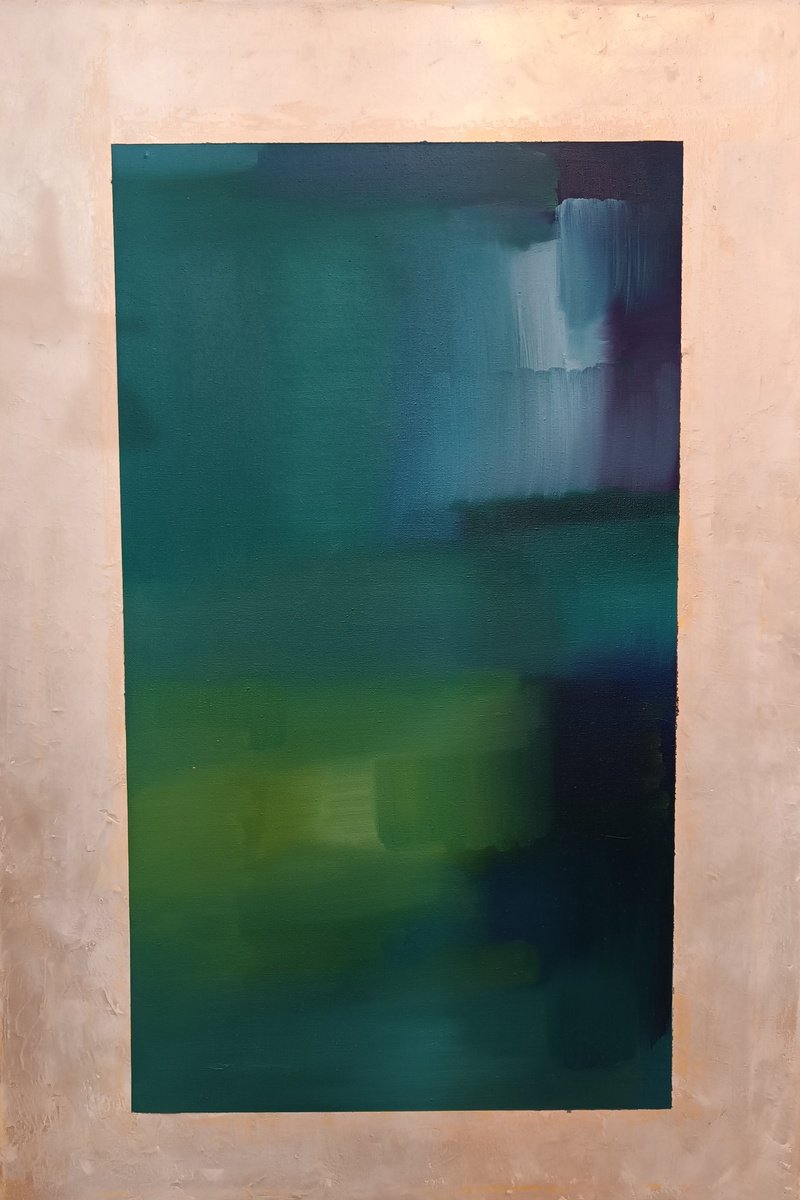 Impressionistic Abstract Painting By Mykola Samoilenko, 24 X 35", Composition 3, Original Artwork