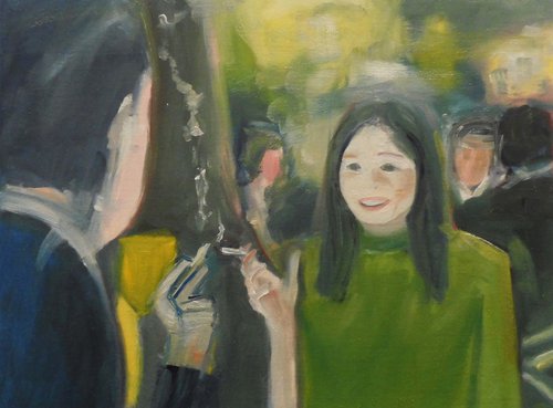 CAREY MULLIGAN, "An Education" (the film), NUMBER 2, Art Appreciation Club Scene. Original Portrait Figurative Oil Painting. Varnished. by Tim Taylor