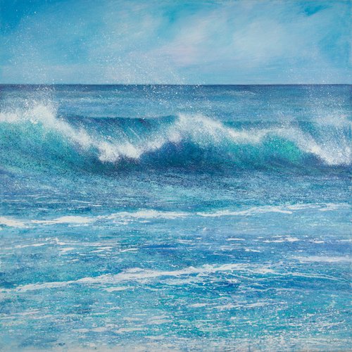 Wave | 100cm x 100cm by Chris Bourne