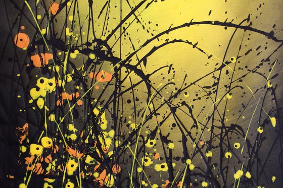 "Folgore" #2 -  Large original abstract floral landscape