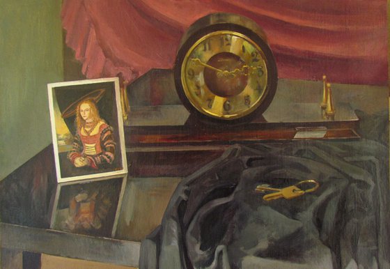 Still life with reproduction