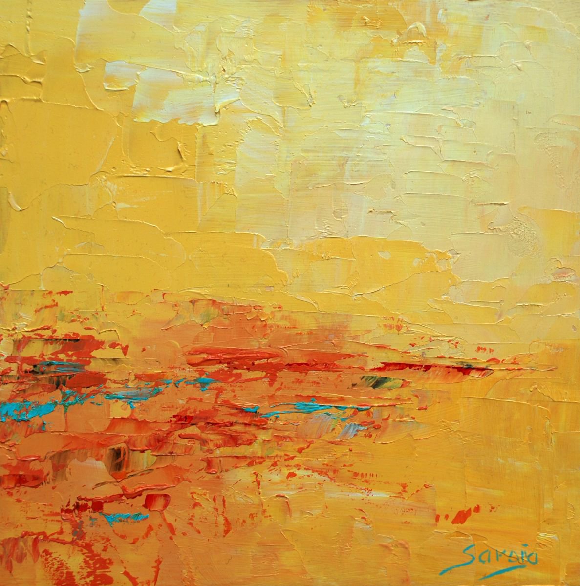 Yellow (Ref#:1286-19Q) By Saroja Van Der Stegen, 9 X 9, Artwork For Sale On Artfinder