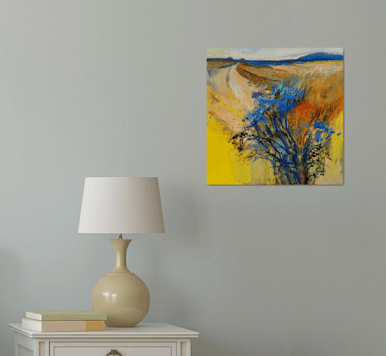 Blue flowers, 40x40cm