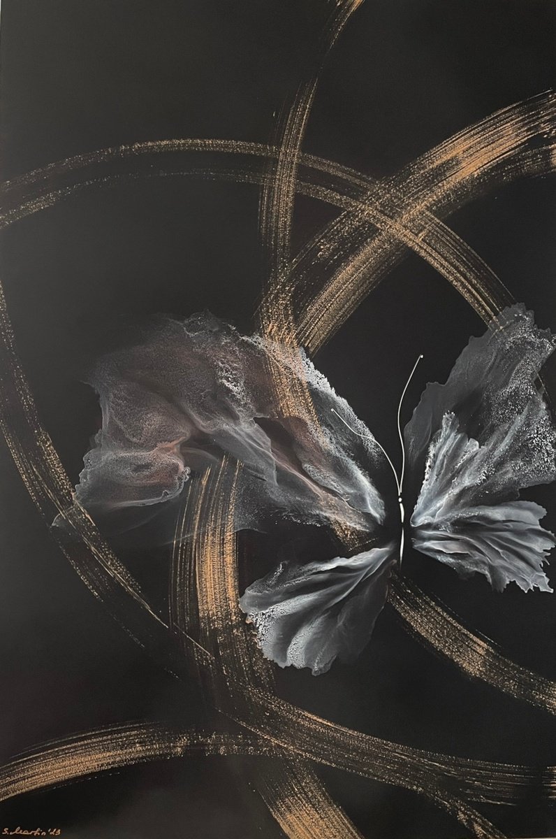 Abstract Painting By Svetlana Martin, 24 X 35", The Dance Of Gold, Original Artwork