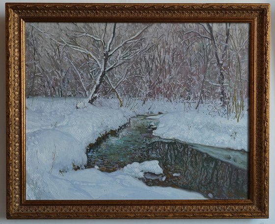 January snow on the Chertanovka River