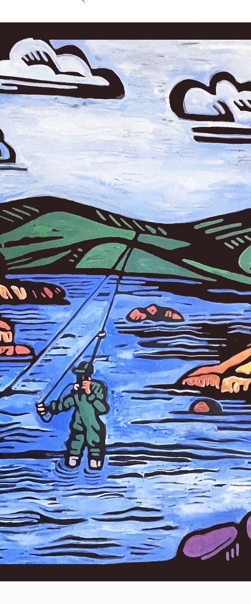 Flyfisherman by Laurel Macdonald