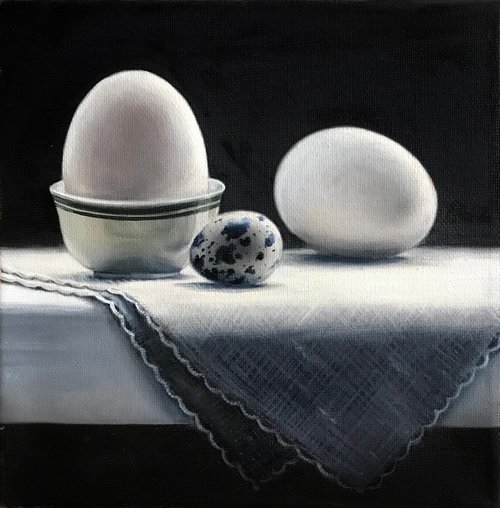 Oil painting "Eggs" 20*20 см by Irina Ivlieva