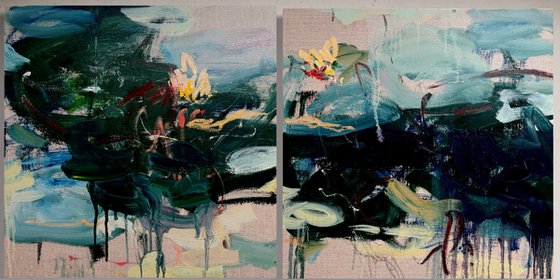 Small pond. Diptych.