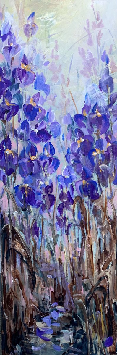 Blue irises II by Irina Laube