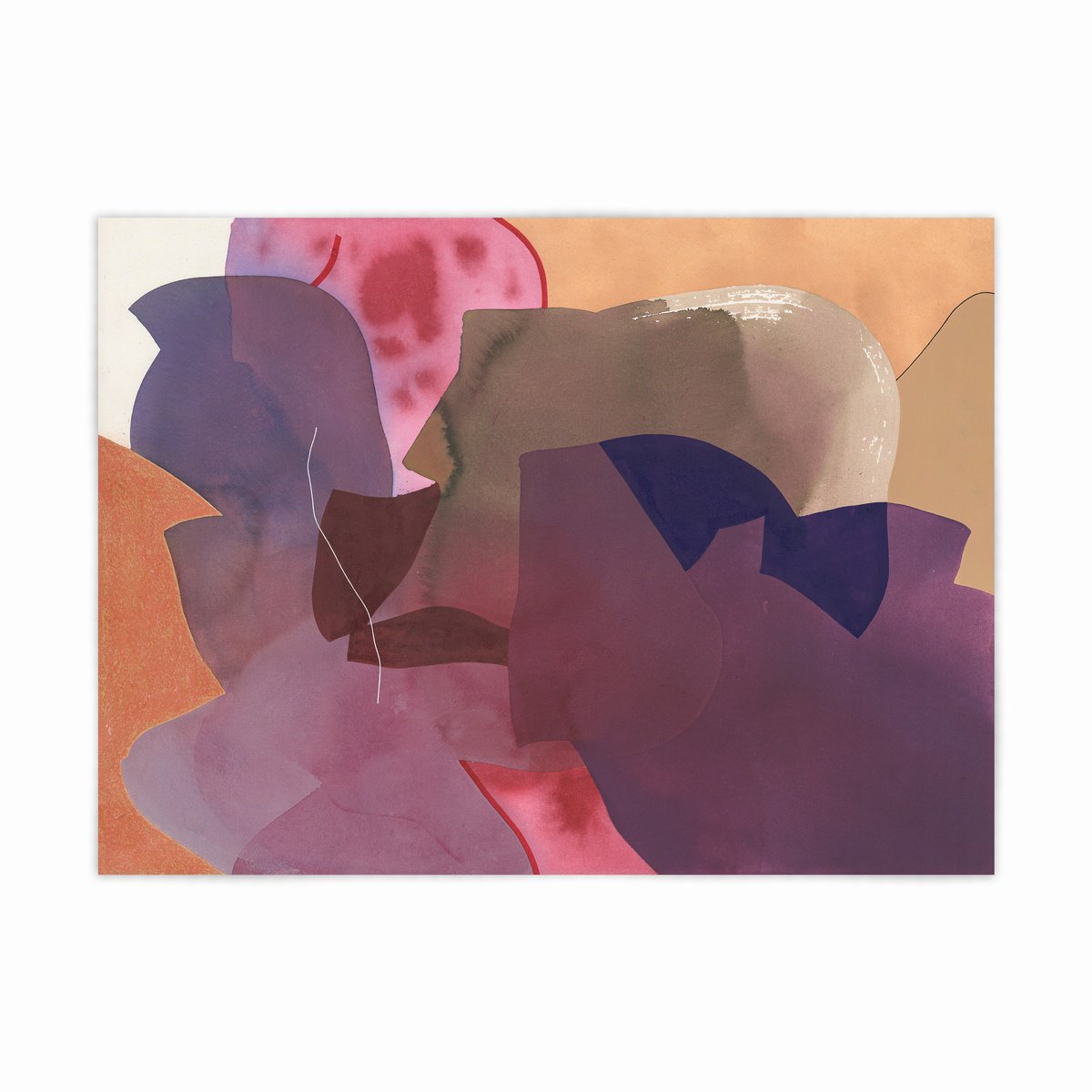 Abstract Painting By Smit Khond, 30 X 22", Touches Of Quiet Grace, Original Artwork