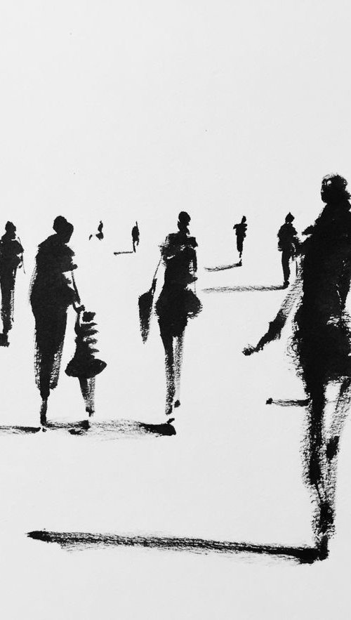 Impact Figures #2 - Black and white by Tihomir Cirkvencic
