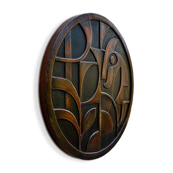 "Echo of Deco" Copper Wall Relief