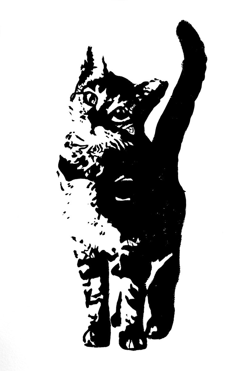 Photorealistic Animal Drawing By Simona Tsvetkova, 16 X 24", Black And White 56, Original Artwork