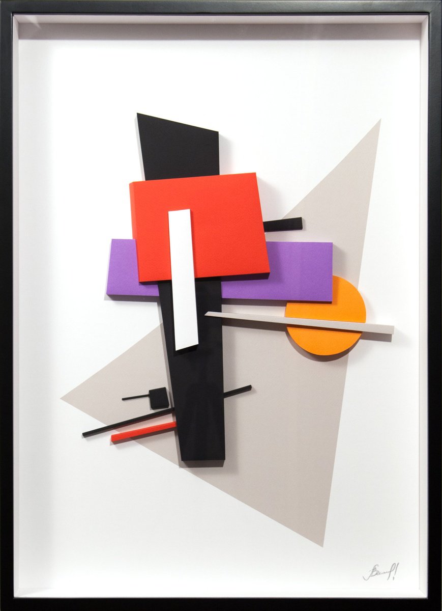 Geometric Abstract Sculpture By Letovbarski Artlab, 20 X 28", Neosuprema 