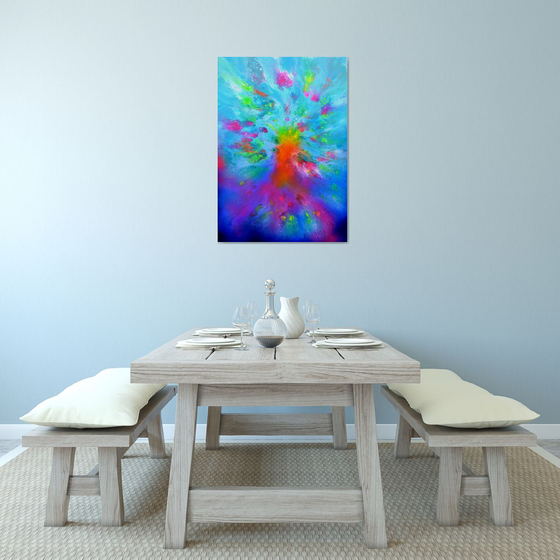 Two Worlds - 100x70 cm - XL Large Abstract Painting