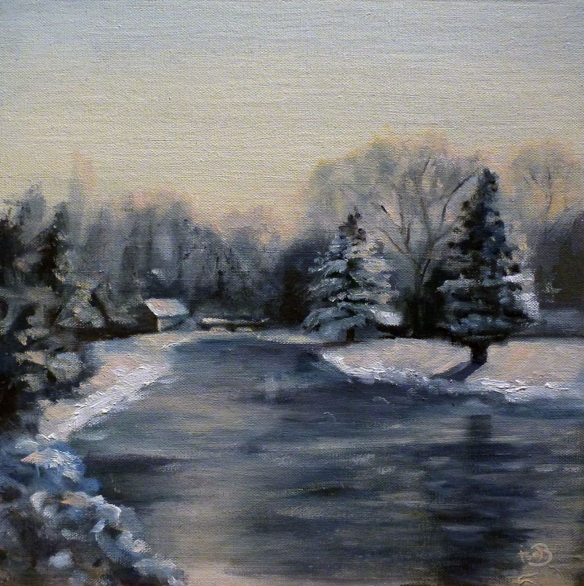 frozen lake by Isabelle Boulanger