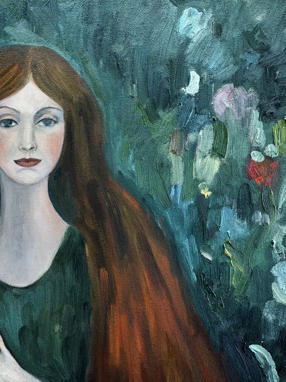 Red-Haired Woman in the Forest