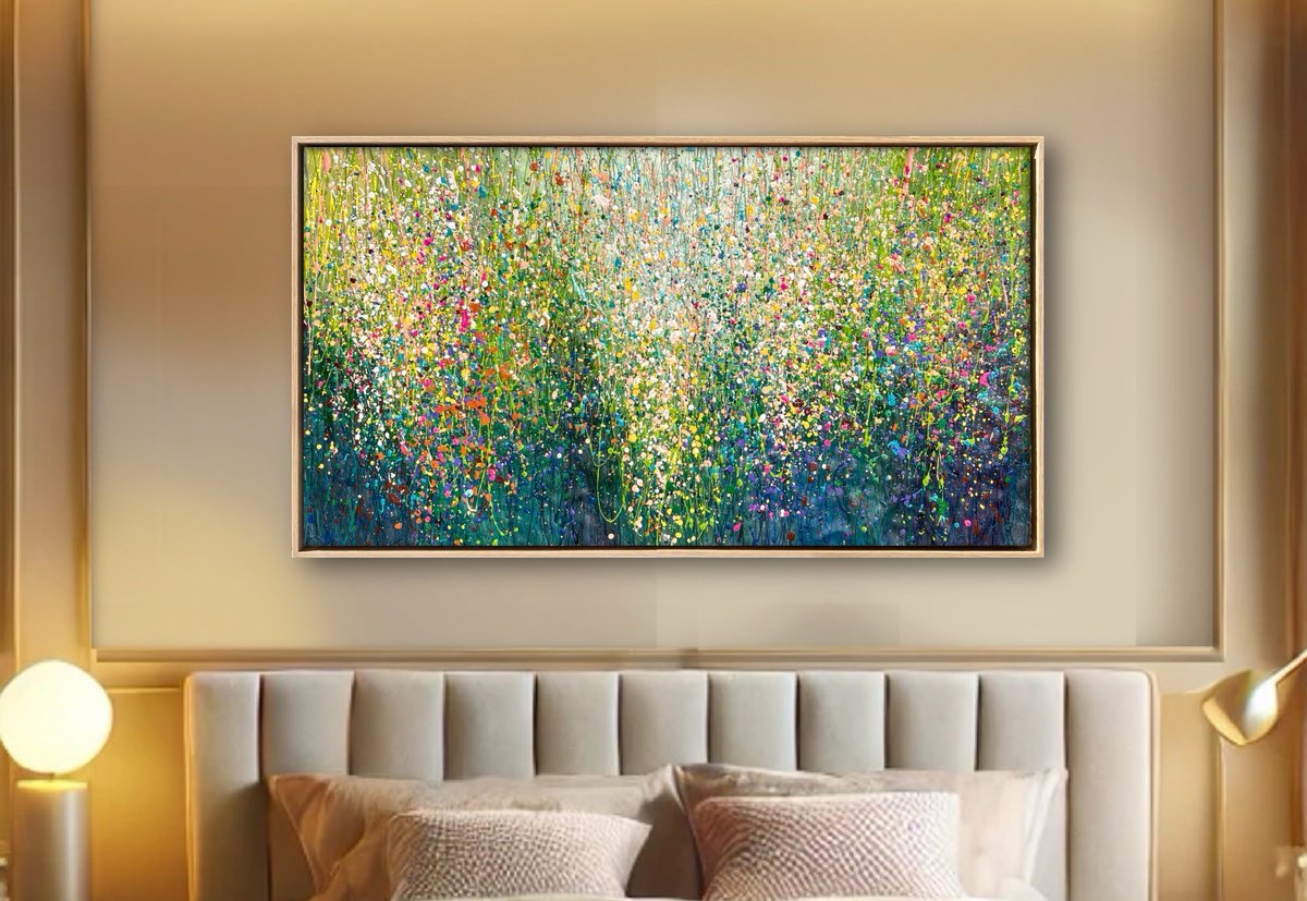 Abstract Acrylic Painting By Bogdana Antoniuk, 41 X 24, Calmness, Original Artwork