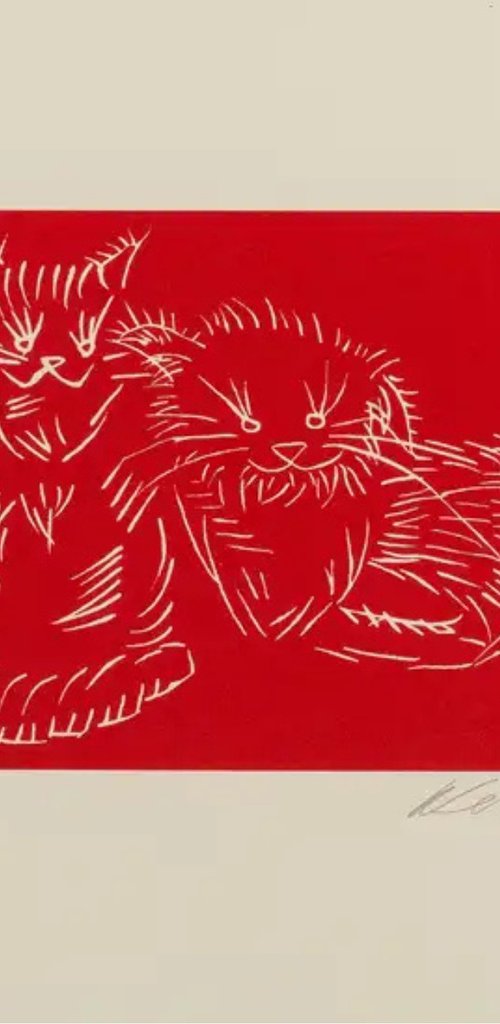 Cats (Red) by Ai Weiwei