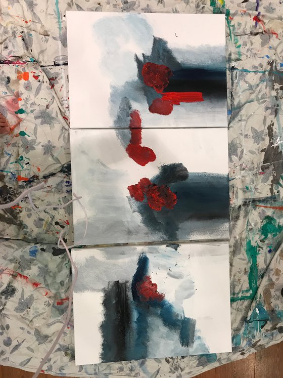 Abstract triptych