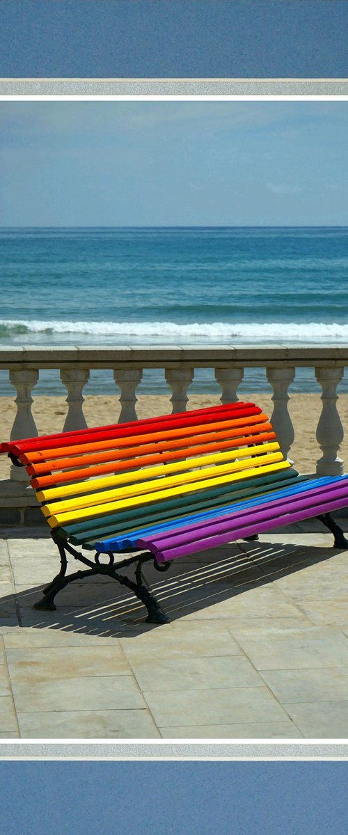 Rainbow bench LGBT by Robin Clarke