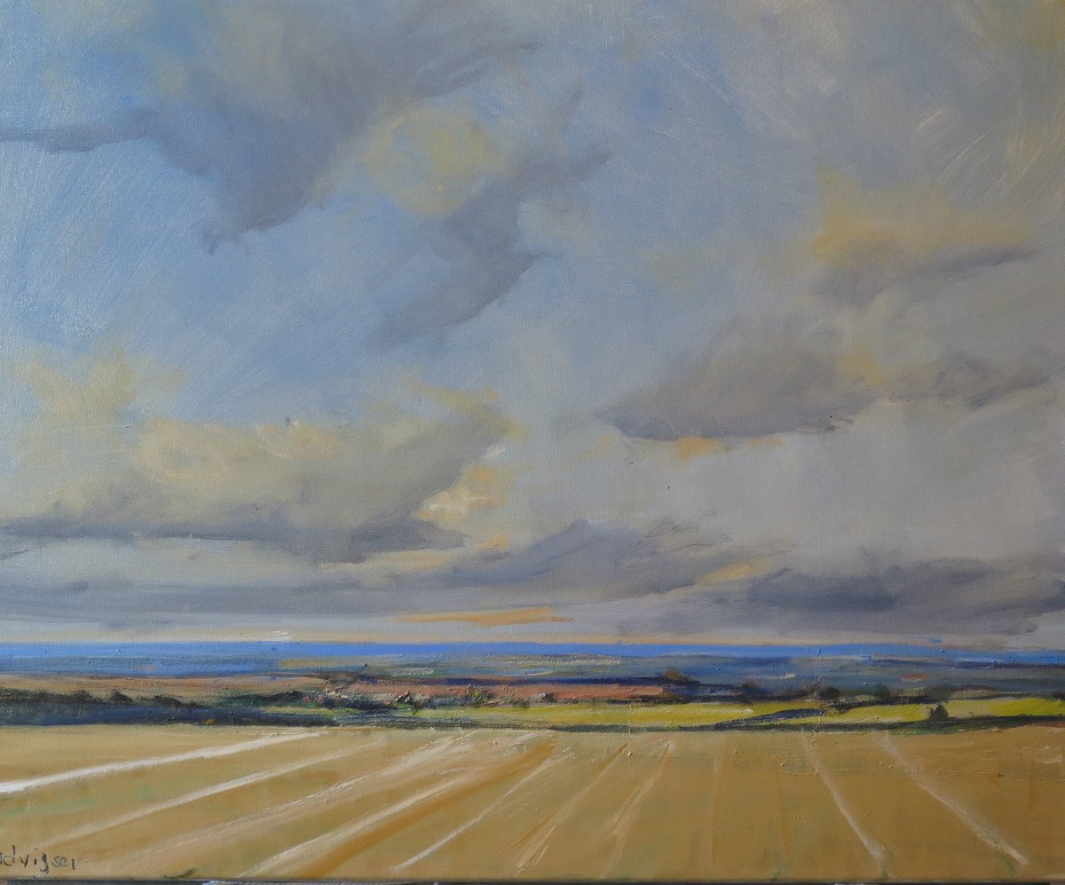 Yorkshire Wolds, Sept 8 By Malcolm Ludvigsen, 30 X 24, Artwork For Sale On Artfinder