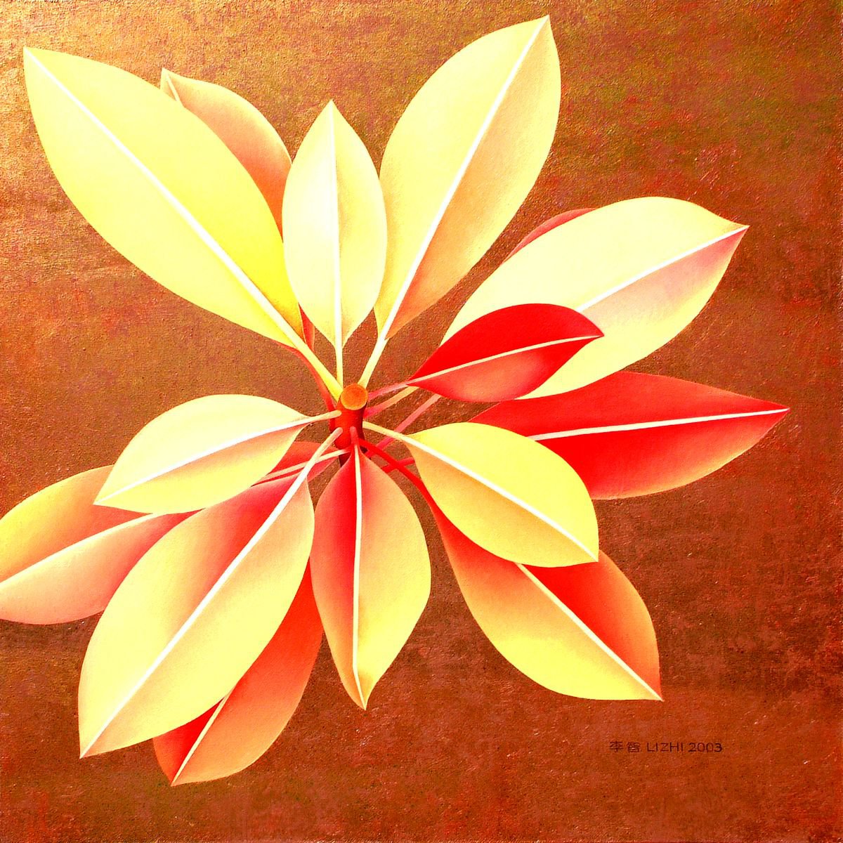 Abstract Oil Painting By Zhi Li, 31 X 31", Creative Work 22, Original Artwork