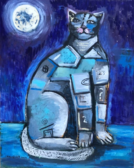 Moonlight cat