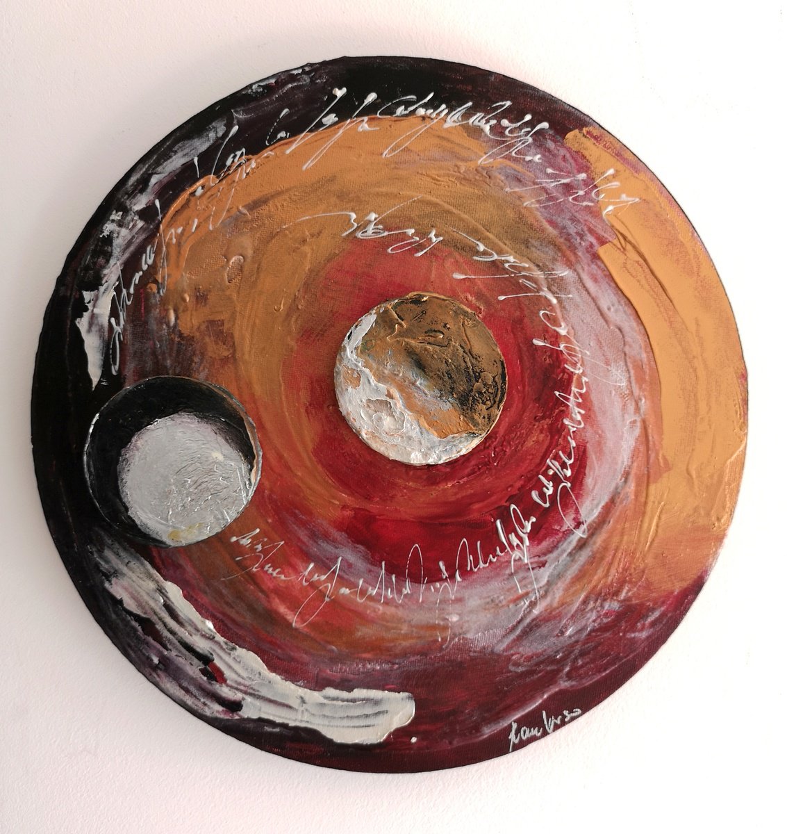 Abstract Painting By Ivana Urso, 12 X 12, Jupiter