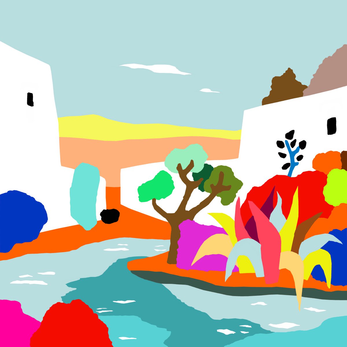 Giclee Print , My New Home By Alejos, 17 X 17, Artwork For Sale On Artfinder