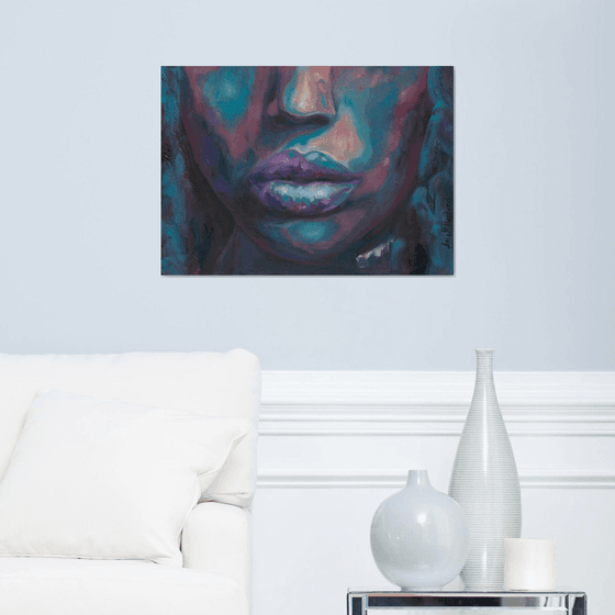 INFINITE - Modern colorful African woman wall art Colorful black female wall decor African culture gift