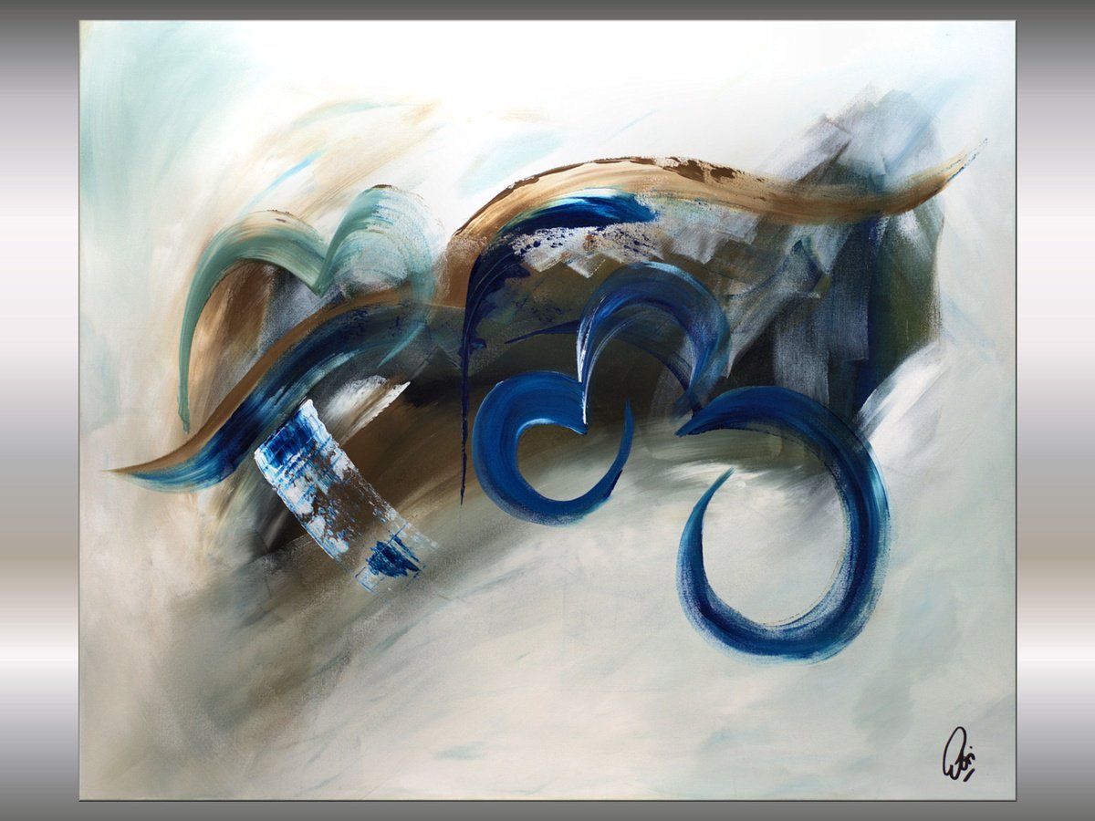 Abstract Acrylic Painting By Edelgard Schroer, 47 X 39, Joyful Whispers, Original Artwork