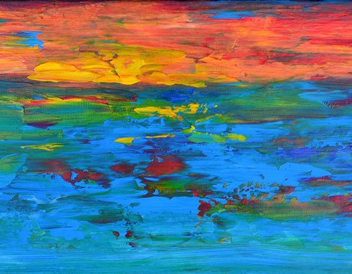 Abstract sunset by Isabelle Vobmann