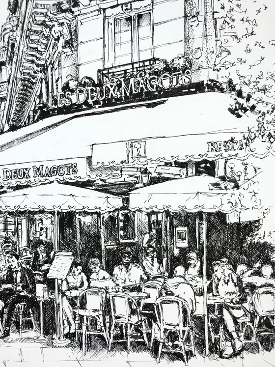 Dinning at Les Deux Magots