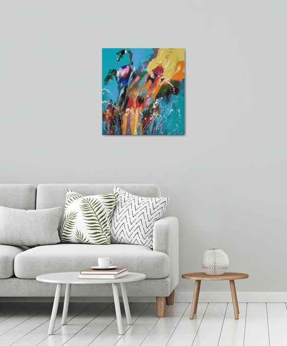 "Happy Day" Original Abstract Painting on canvas