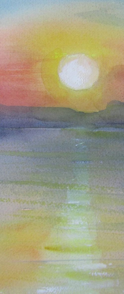 Homage to J.M.W. Turner: Sunrise in Santorini, Greece 4 by Violeta Damjanovic-Behrendt